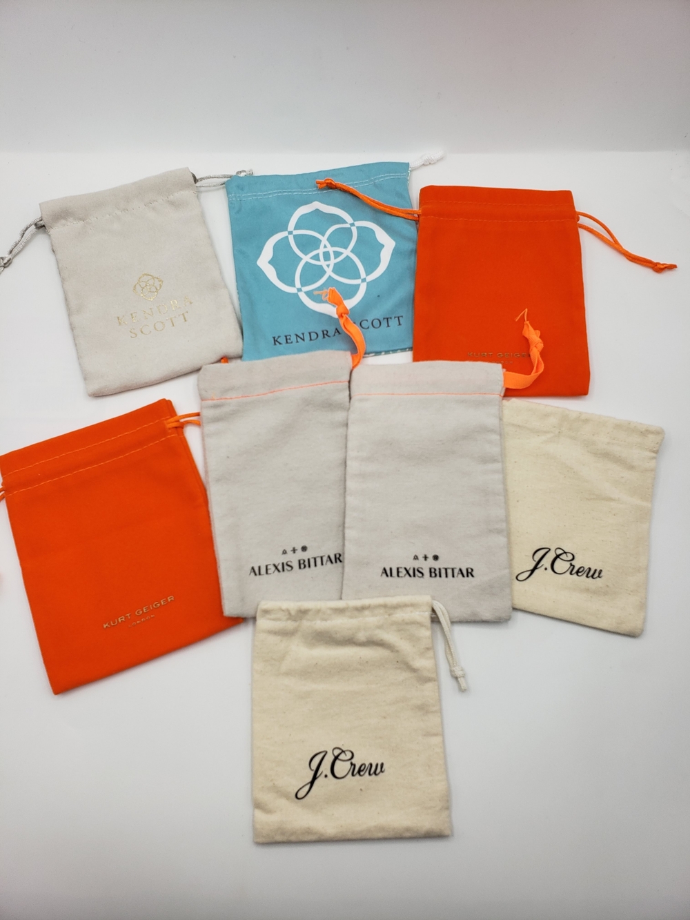 Jewelry Pouche 8pc Kendra Scott J.Crew Alexis Bittar Kurt Geiger
